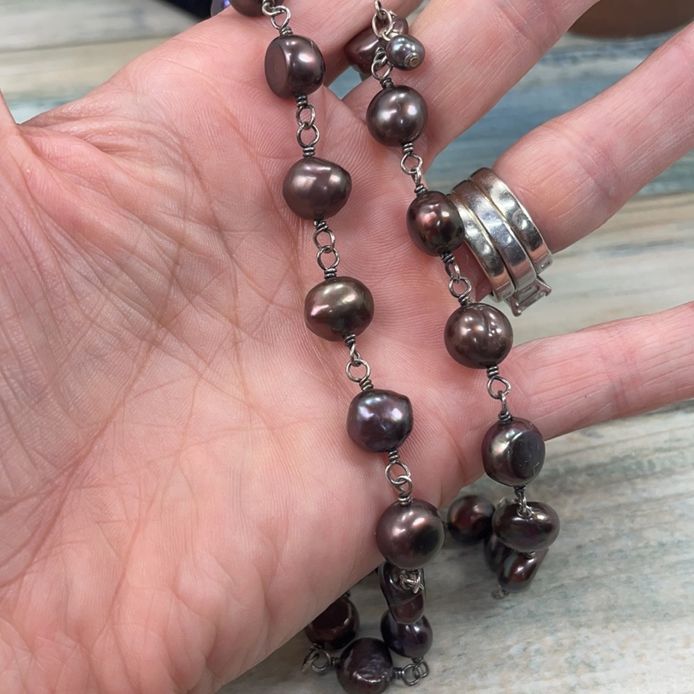 ⭐️Silpada Sterling Iridescent Pearl Necklace N1183 - Picture 5 of 6